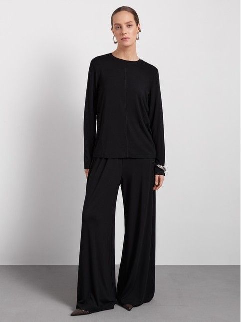 Лонгслив из вискозы с декоративными швами LD 3506 - купить в интернет-магазине Conte