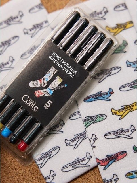 Текстильные фломастеры для ткани Conte