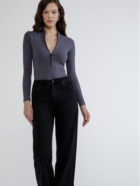 Боди в рубчик на молнии LBD 2790