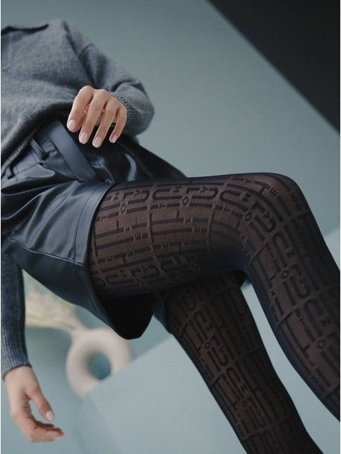 Колготки с рисунком «буквы» Art