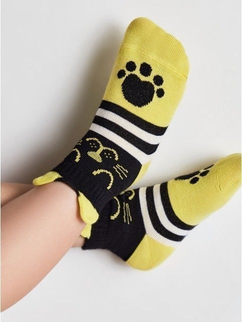 Короткие носки с декоративными ушками «Котята»