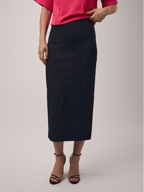 Юбка-midi из костюмного полотна LU 2811