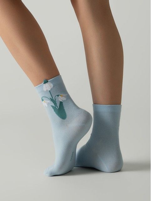 Носки из хлопка с пикотом «Подснежник» - купить в интернет-магазине Conte