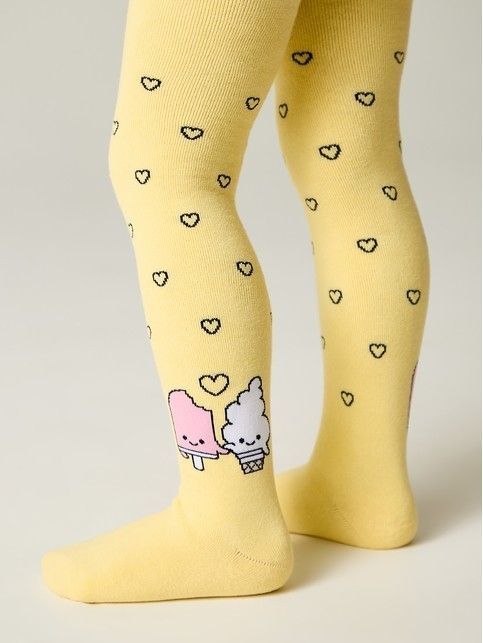 Колготки SOF-TIKI (махровые внутри) с рисунком "мороженки"