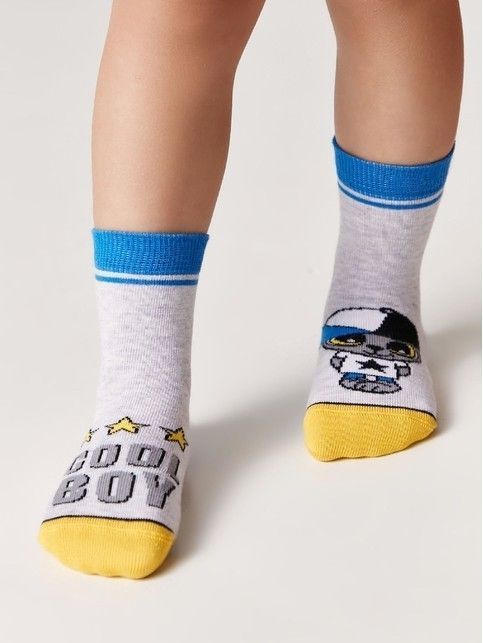 Хлопковые носки с веселыми рисунками "Веселые ножки", модель 465