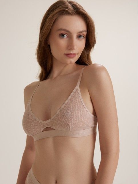 Бюстье из сетки с узором «зигзаг» и фигурным вырезом WAVE LBE 2975