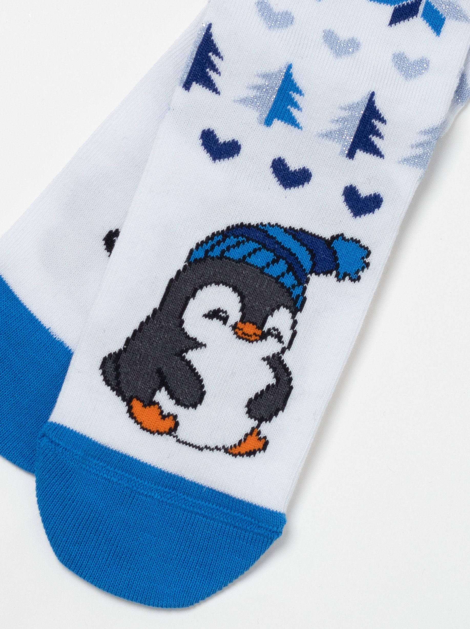 

Носки детские ⭐️ Новогодние носки c хлопком «Little penguin» ⭐️, Белый