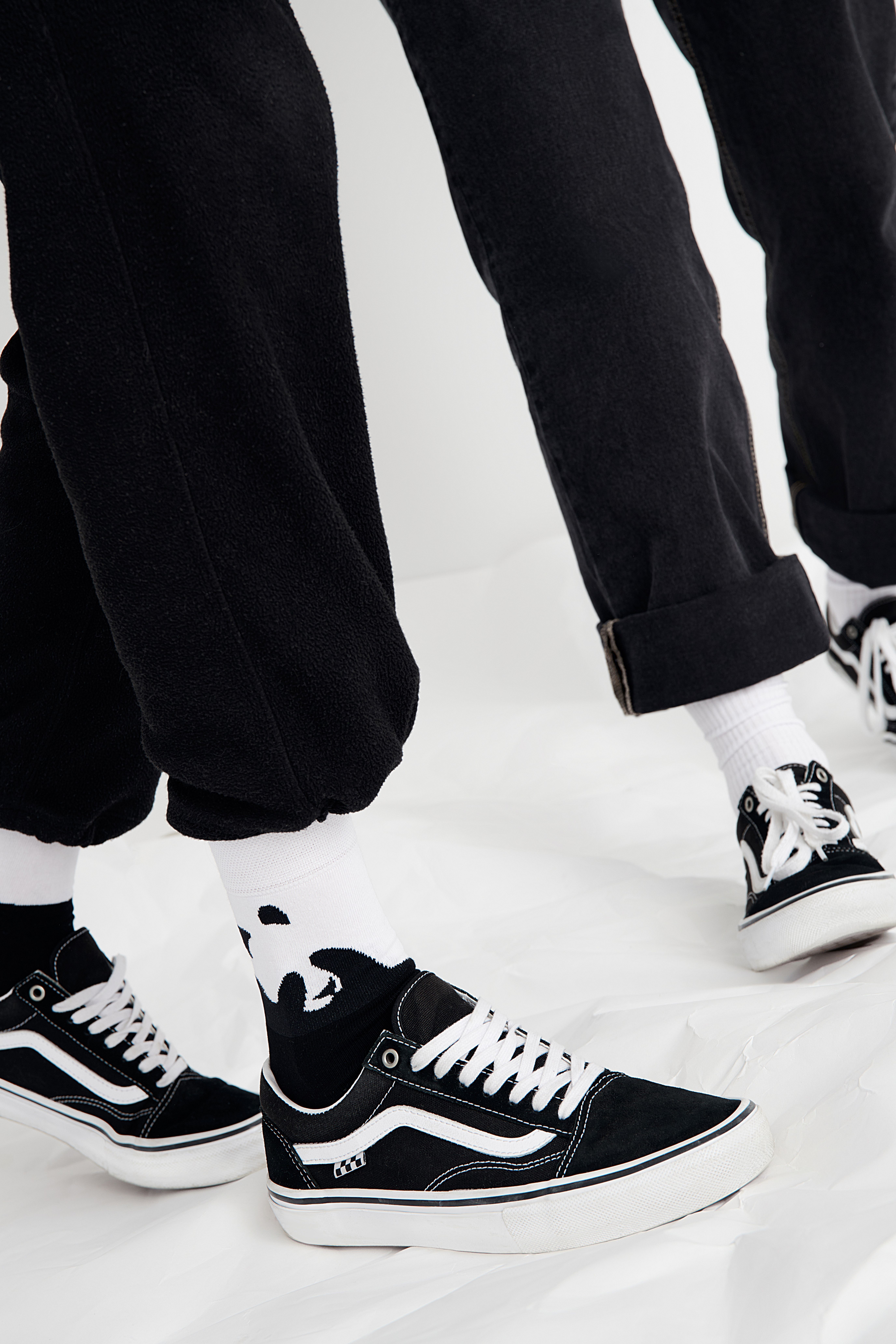 Хлопковые носки с рисунком «Panda» Conte черный-белого цвета