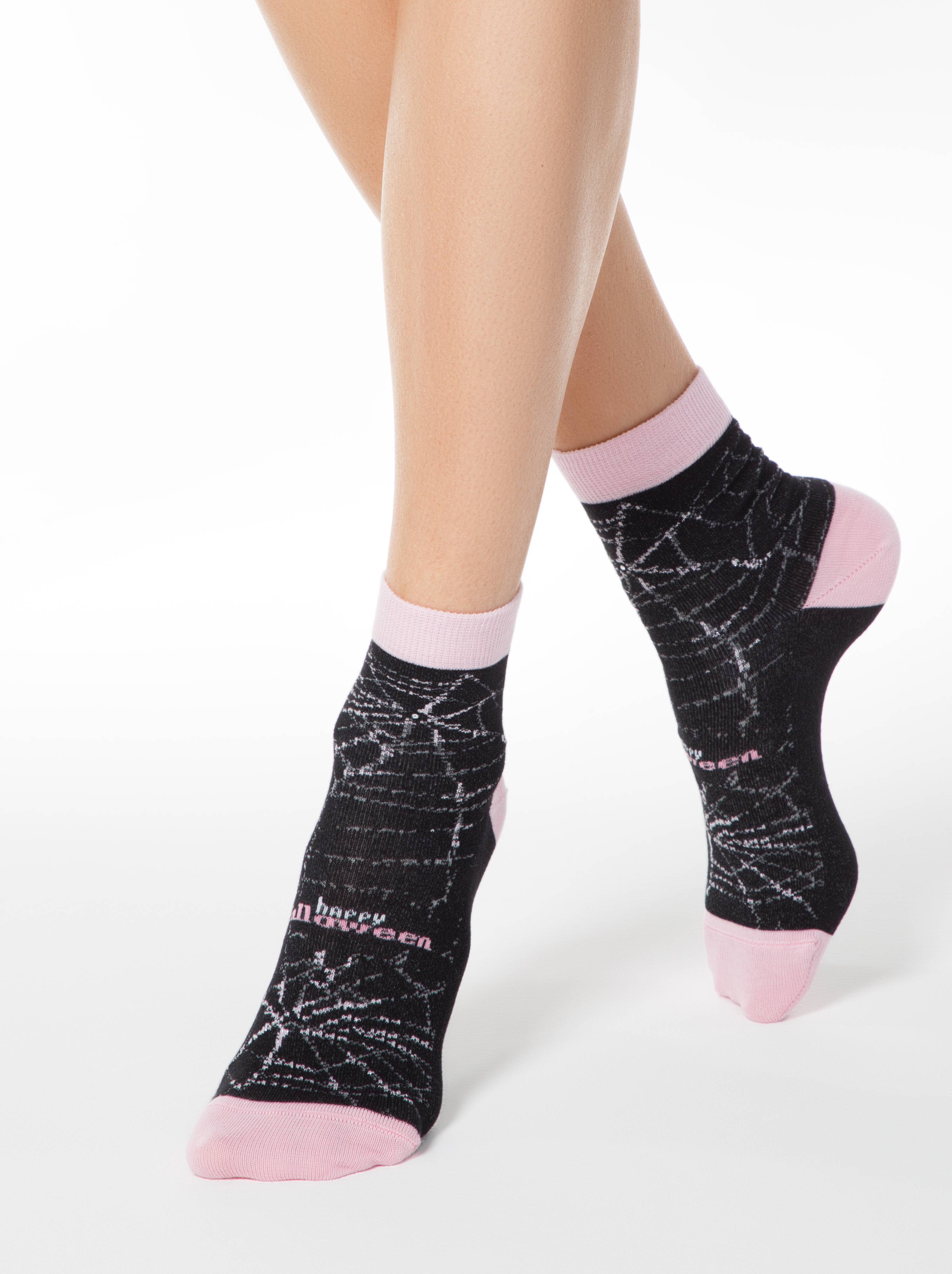 Носки женские ⭐️ Хлопковые носки CLASSIC со стразами и люрексом ⭐️