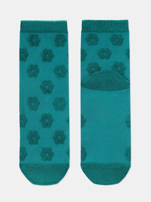 Махровые носки из хлопка с объемным рисунком «цветочки» COMFORT, модель 548 - купить в интернет-магазине Conte