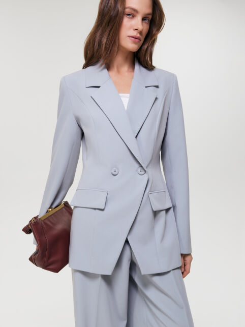 Жакет из костюмной ткани с ассиметричной застёжкой LJ 3394 - купить в интернет-магазине Conte