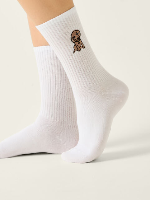 Хлопковые носки с вышивкой «Такса» из лимитированной коллекции BEST FRIENDS - купить в интернет-магазине Conte