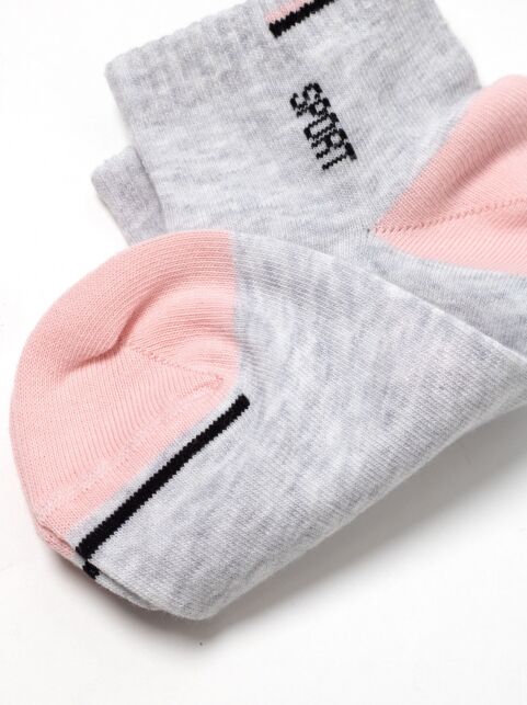 Короткие светло-серые спортивные носки ACTIVE lycra®, модель 957 - купить в интернет-магазине Conte