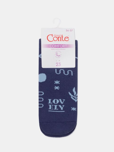 Махровые носки из хлопка с рисунком «lovely» COMFORT - купить в интернет-магазине Conte