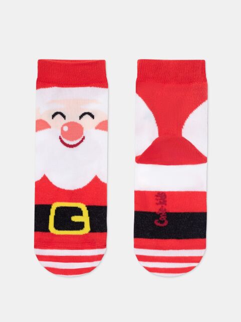 Новогодние красные носки с рисунком «Санта» - купить в интернет-магазине Conte