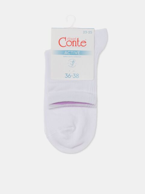 Спортивные носки из хлопка в рубчик на запяточной зоне - купить в интернет-магазине Conte