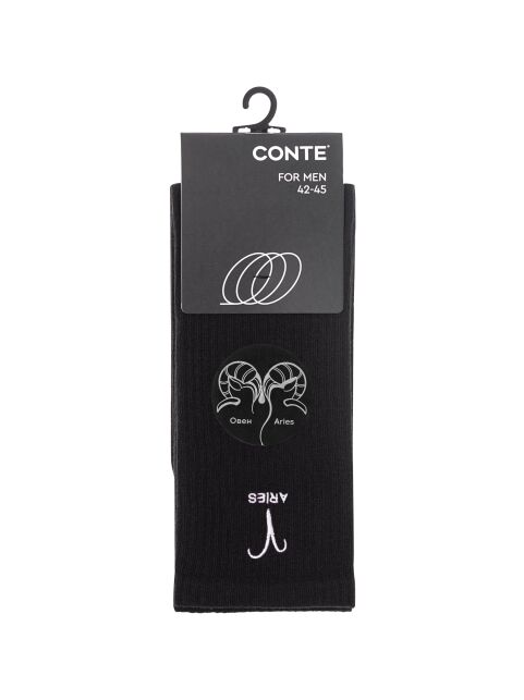 Удлинённые хлопковые носки с вышивкой «Овен» - купить в интернет-магазине Conte