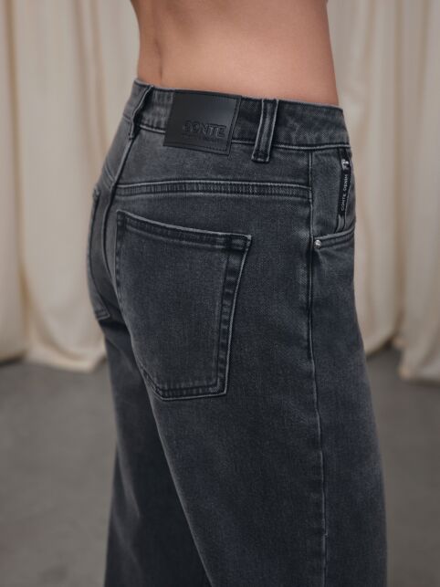 Чёрные джинсы straight ULTRA-LONG с эффектом потёртостей СON-799 - купить в интернет-магазине Conte