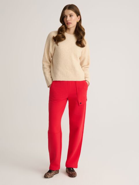 Брюки из футера на флисе с декоративным клапаном LBK 2842 - купить в интернет-магазине Conte