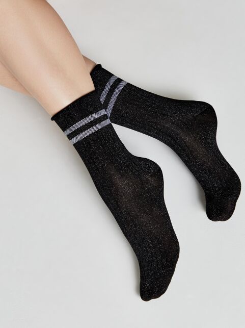 Удлиненные носки FANTASY с люрексом, модель 596 Удлиненные носки FANTASY с люрексом, модель 596 - купить в интернет-магазине Conte