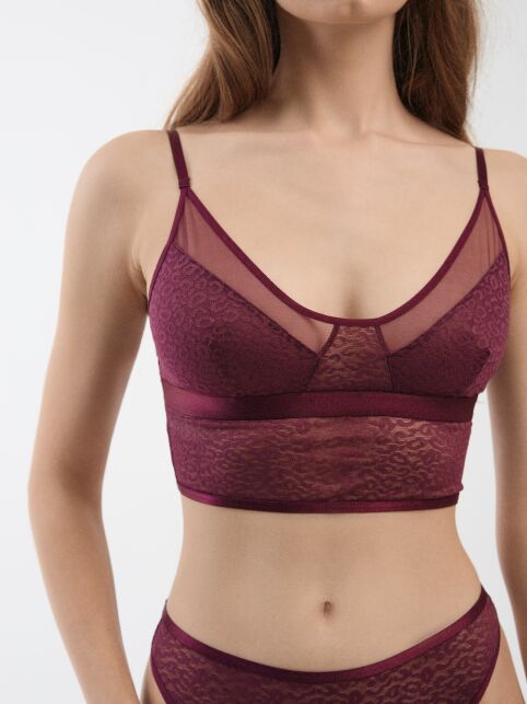 Бюстье из анималистичного кружева и сетки SAVAGE LBE 2534 - купить в интернет-магазине Conte