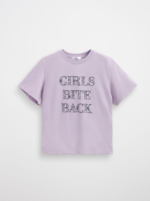 Футболка из хлопка с рисунком «Girls bite back» LD 3029 - купить в интернет-магазине Conte