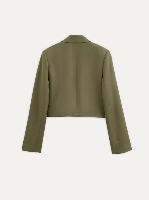 Укороченный жакет из костюмной ткани с декоративной булавкой LJ 3255 - купить в интернет-магазине Conte