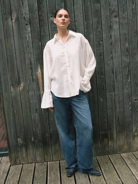 Рубашка из модала с воланами по низу рукавов LBL 3301 - купить в интернет-магазине Conte