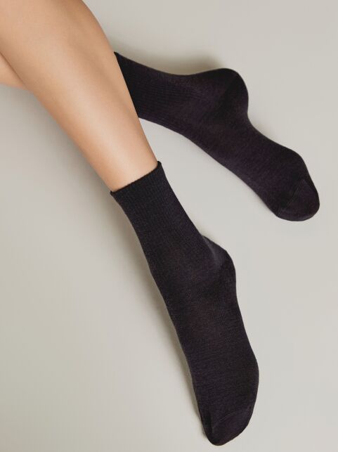 Теплые носки с шерстью в мелкий рубчик COMFORT - купить в интернет-магазине Conte