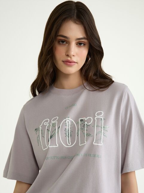 Футболка из хлопка с рисунком «Fiori» LD 3036 - купить в интернет-магазине Conte