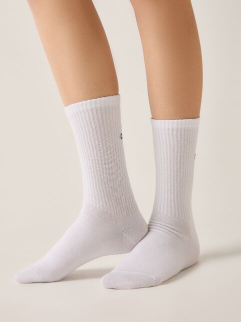 Удлинённые носки ACTIVE из хлопка с надписью "Никаких сожалений" - купить в интернет-магазине Conte