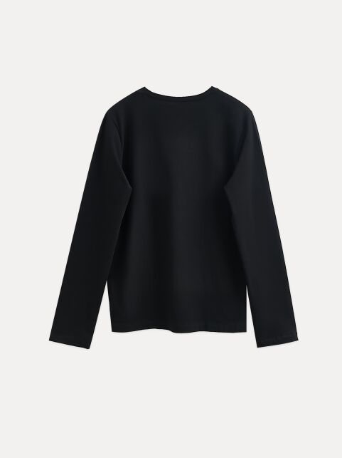 Лонгслив из хлопка с вышивкой «Office babe» LD 3297 Лонгслив из хлопка с вышивкой «Office babe» LD 3297 - купить в интернет-магазине Conte