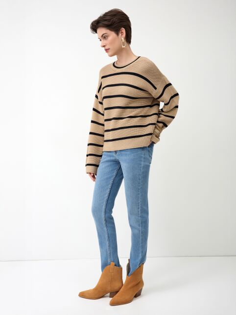 Джемпер в полоску из пряжи с хлопком LDK 24115 - купить в интернет-магазине Conte