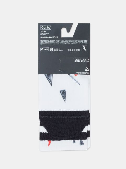 Удлиненные носки с абстрактным рисунком, модель 659 - купить в интернет-магазине Conte