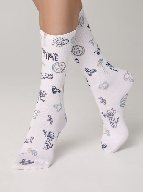 Удлиненные носки с хлопком - купить в интернет-магазине Conte