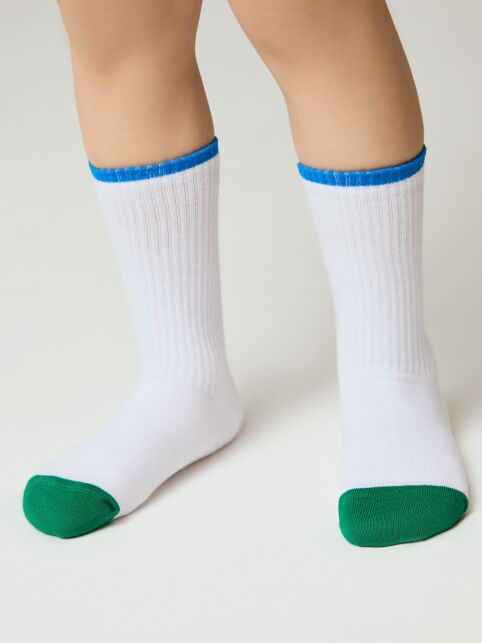 Удлиненные носки с яркой линией на резинке - купить в интернет-магазине Conte