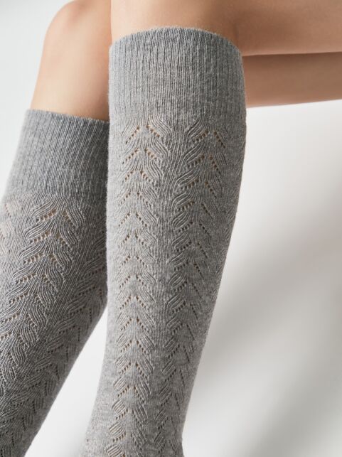 Гольфы из хлопка с ажурным рисунком - купить в интернет-магазине Conte