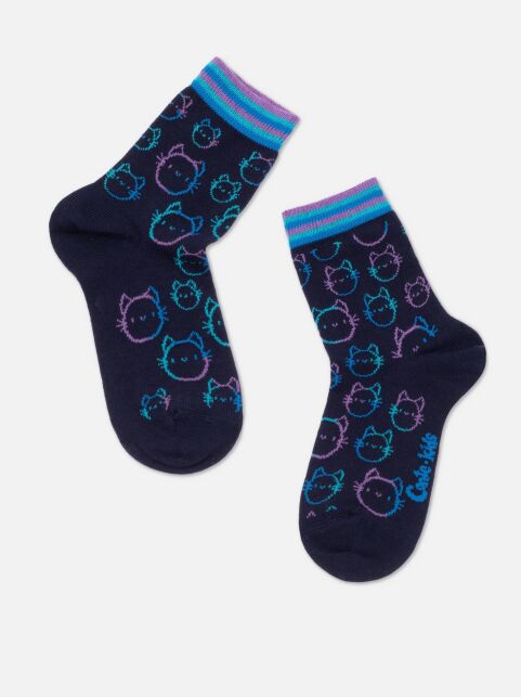 Хлопковые носки с рисунками «Cats» - купить в интернет-магазине Conte