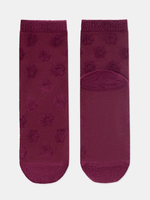 Махровые носки из хлопка с объемным рисунком «цветочки» COMFORT, модель 548 - купить в интернет-магазине Conte