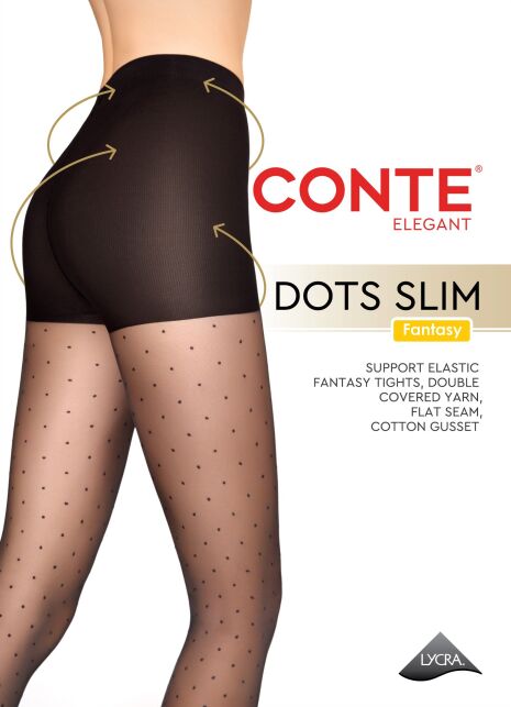 Колготки в точку с утягивающими шортиками DOTS SLIM - купить в интернет-магазине Conte