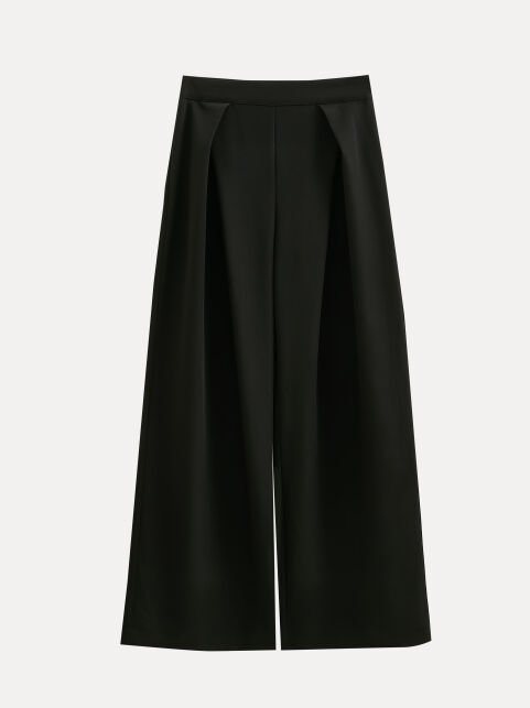 Широкие брюки из костюмной ткани со складками LBK 3402 - купить в интернет-магазине Conte