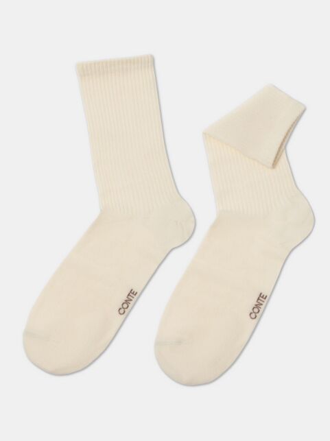 Удлиненные носки из хлопка в рубчик - купить в интернет-магазине Conte