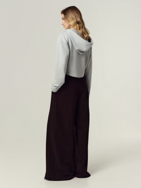 Худи из футера на молнии с капюшоном и фигурным низом LJ 3374 - купить в интернет-магазине Conte