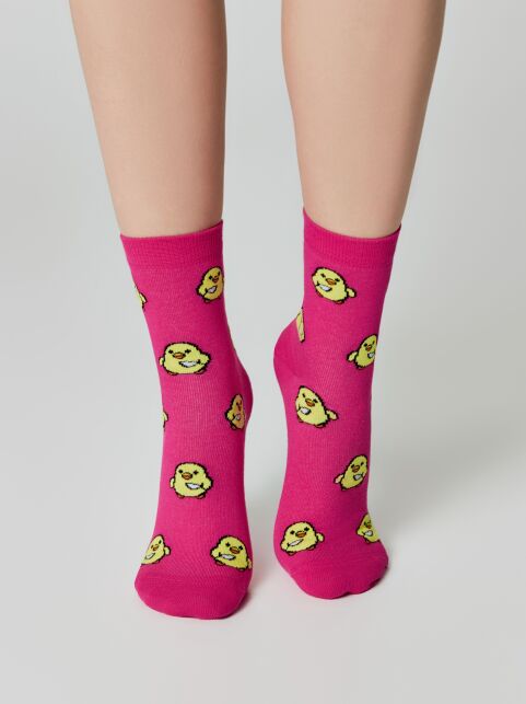 Хлопковые носки с рисунком «Уточки» - купить в интернет-магазине Conte