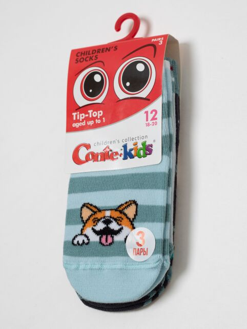 Хлопковые носки (3 пары),модель 727 - купить в интернет-магазине Conte
