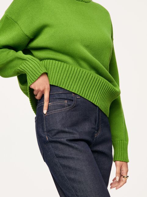 Джинсы mom с высокой посадкой из raw-денима CON-546 - купить в интернет-магазине Conte