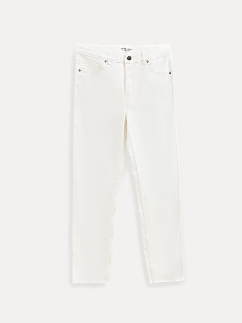 Джинсы straight молочного цвета с необработанным краем CON-769 - купить в интернет-магазине Conte