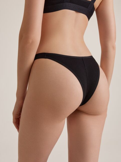 Трусы бразилиано в рубчик с эластичной тесьмой по бокам ACTIVE SHAPE LBR 3188 - купить в интернет-магазине Conte