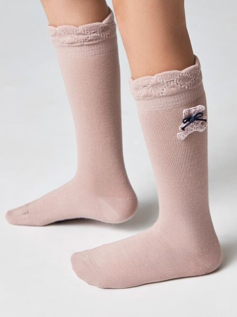 Удлиненные носки из хлопка с декоративной игрушкой «Вear» - купить в интернет-магазине Conte