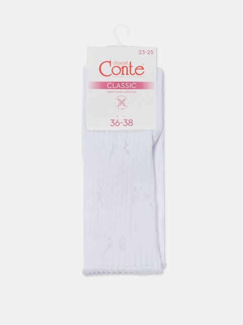 Хлопковые носки с ажурным рисунком «бабочки» - купить в интернет-магазине Conte